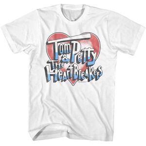 Wholesale Tom Petty Americana Heart And Logo White T-Shirt
